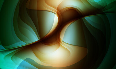 Obraz premium smooth gradient wavy curve on dark background.