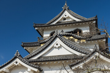 Fototapeta na wymiar 日本　滋賀県彦根市にある彦根城の天守閣