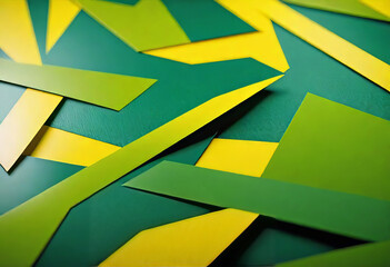 Abstract green background made of geometric flat shapes, wallpaper for design,