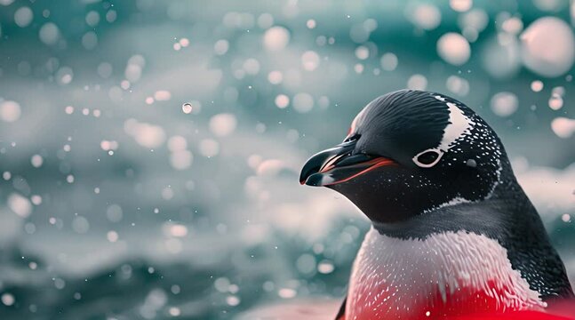 Portrait of Magellanic penguins. Close-up