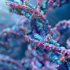 prolastine protein creation , 3d, , ai generated
