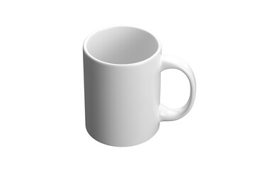 Mug mockup cutout / white coffee cup template
