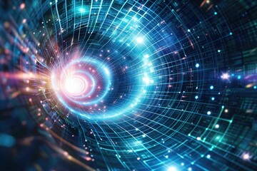 Radiant energy pulses in a deep, digital space environment