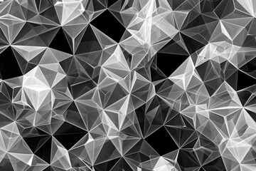 Stark monochrome digital geometric tessellation