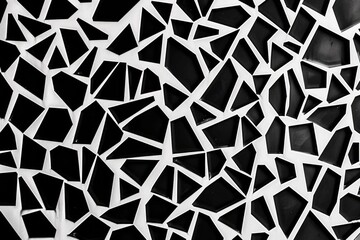 Stark monochrome digital geometric tessellation