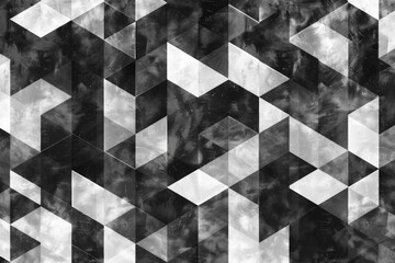 Stark monochrome digital geometric tessellation
