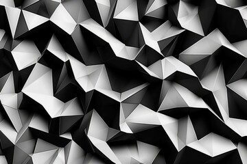 Stark monochrome digital geometric tessellation