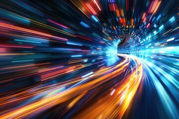 Ultra-modern digital streaks in a high-speed motion blur