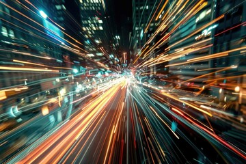Ultra-modern digital streaks in a high-speed motion blur