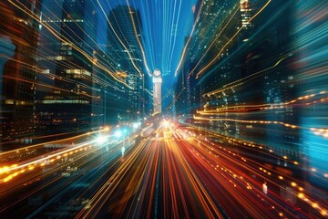 Ultra-modern digital streaks in a high-speed motion blur