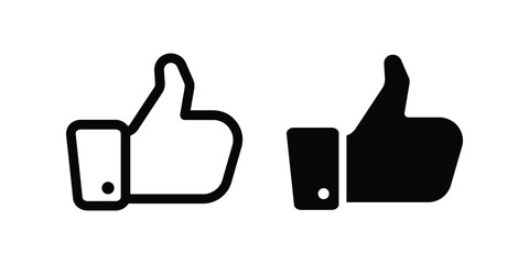 Thumb up icon. Like sign. flat illustration of vector icon