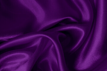 Purple fabric cloth texture for background and design art work, beautiful crumpled pattern of silk or linen.