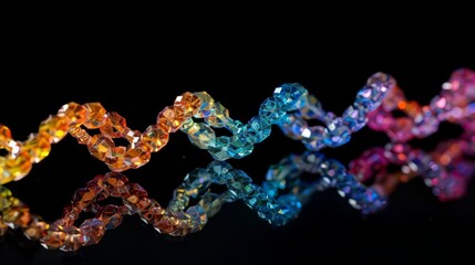 DNA helix on black background 