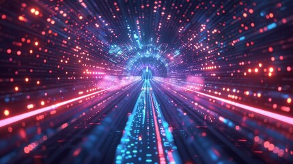 Obraz premium 3D animation of a futuristic sports event 