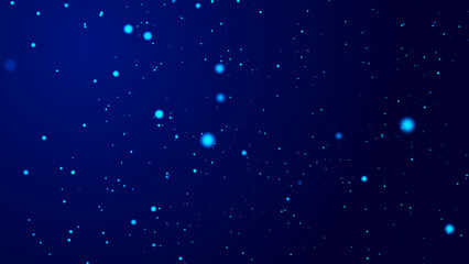 Abstract background of stardust particles. Glare in the sky. 3D.