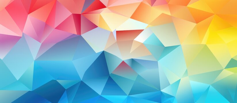 Multicolored low polygon background for business design.