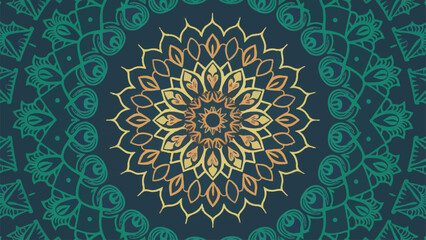 Flat Design Vector Illustration of Mandalas: Abstract Art Elements in Modern Style