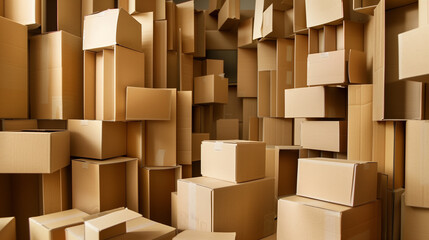 stack of cardboard boxes
