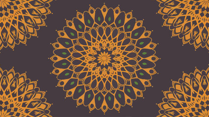 Flat Design Vector Illustration of Mandalas: Abstract Art Elements in Modern Style