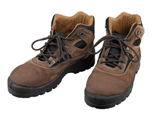 safety shoes on white background