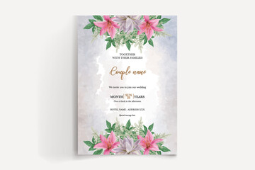 BRIDAL SHOWER FLORAL INVITATION TEMPLATE