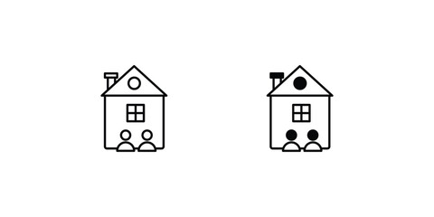roommate icon with white background vector stock illustration