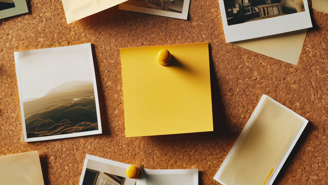 Dandelion Dreams: Mockup of a Yellow Sticky Note Inspires Whimsical Ideas and Creativity for Travel