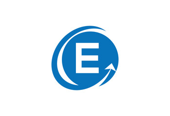  financial with latter E logo design vector template.