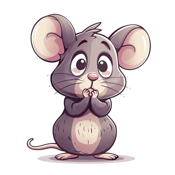 A Tiny Mouse Facing Its Fears In A Big, Isolated Transparent Background Images