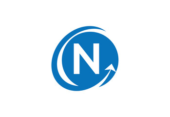 financial with latter N logo design vector template.