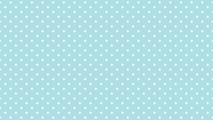 パステルカラーと白ドットの水玉模様シームレスパターン/水色
