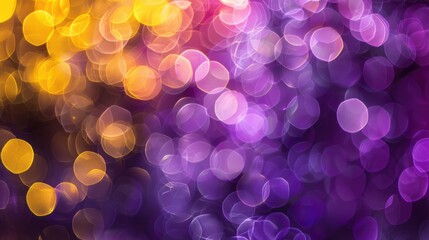 bokeh neural pattern, in yellow and violet colors