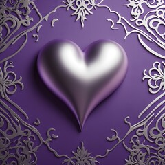 The Purple Love Heart
