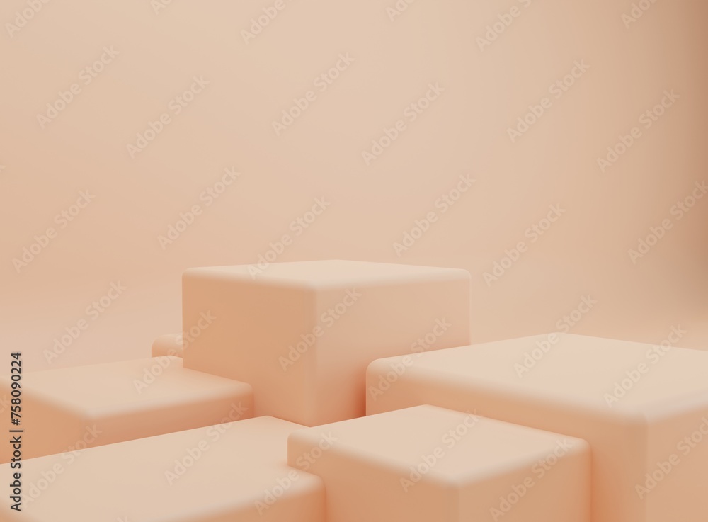 Poster 3d background scene with podium. minimal product display mockup with geometric shape object. 3d rend