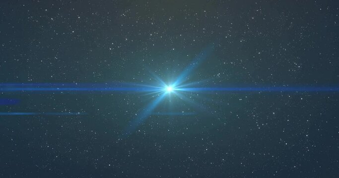 Animation of light spots and stars on black background