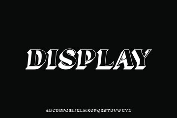Display alphabet font vector design suitable for headline, poster, logo, logotype and many more