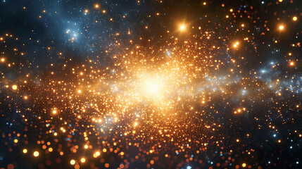 宇宙で輝く銀河