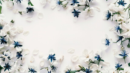 White Jasmine Floral Background