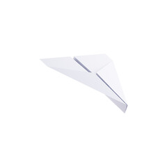 A cute 3D concept of shapes paper airline isolated on plain background , fit for your design element.