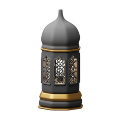 Islamic lantern 3d illustration