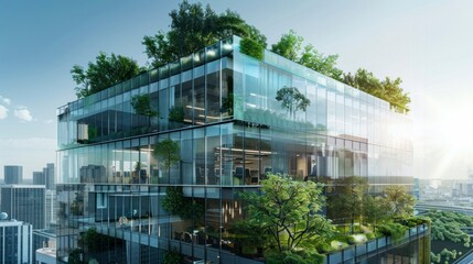 Fototapeta premium ecological innovative building concept