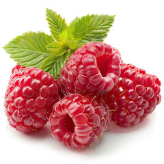 Raspberry on a white background, isolated