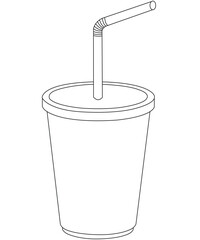 Food and snacks coloring page for kids