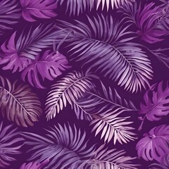 Fototapeta na wymiar Purple background with Leaves