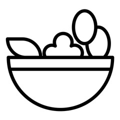 Vector Design Salad Bowl Icon Style