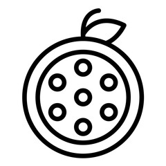 Vector Design Passion Fruit Icon Style