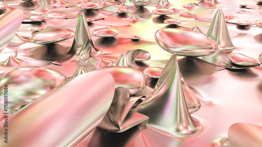 Aufkleber iridescent holographic texture background. 3d rendering