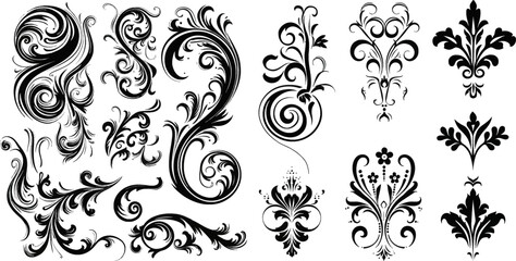 Calligraphic Design Elements Graphic Design Editable For Your Design