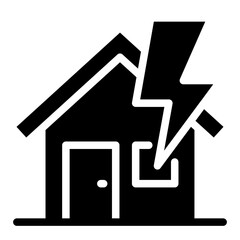 House Struck by Lightning Icon 