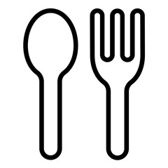 Vector Design Plastic Cutlery Icon Style